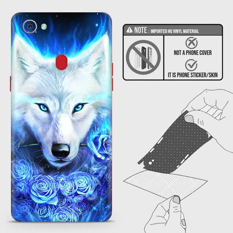 Oppo F7 Youth / Realme 1 Back Skin - Design 2 - Vintage Galaxy Wolf Skin Wrap Back Sticker