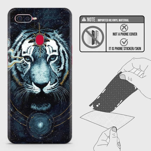 Oppo F9 / F9 Pro Back Skin - Design 4 - Vintage Galaxy Tiger Skin Wrap Back Sticker