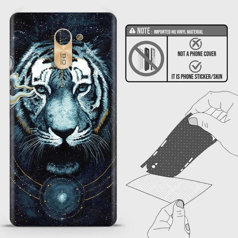 Infinix Hot 4 / X557 Back Skin - Design 4 - Vintage Galaxy Tiger Skin Wrap Back Sticker