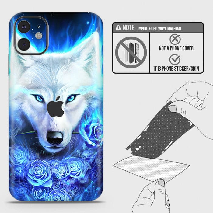 iPhone 11 Back Skin - Design 2 - Vintage Galaxy Wolf Skin Wrap Back Sticker