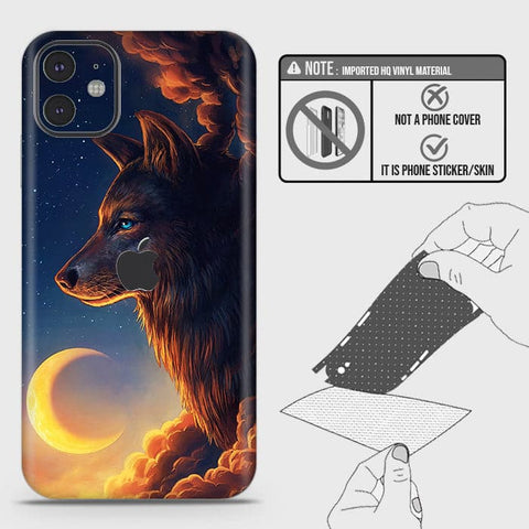 iPhone 11 Back Skin - Design 5 - Mighty Wolf Skin Wrap Back Sticker