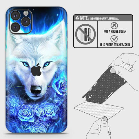 iPhone 11 Pro Back Skin - Design 2 - Vintage Galaxy Wolf Skin Wrap Back Sticker