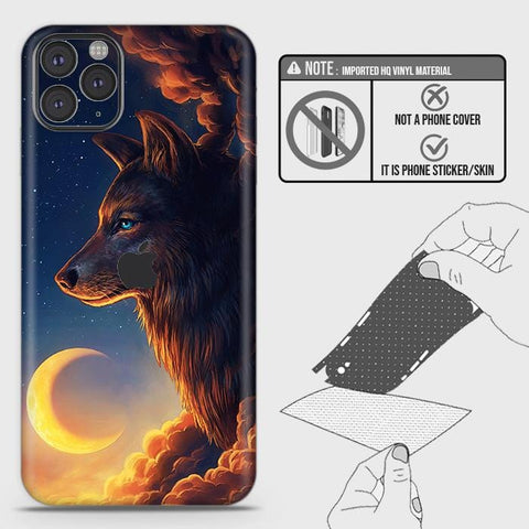 iPhone 11 Pro Max Back Skin - Design 5 - Mighty Wolf Skin Wrap Back Sticker