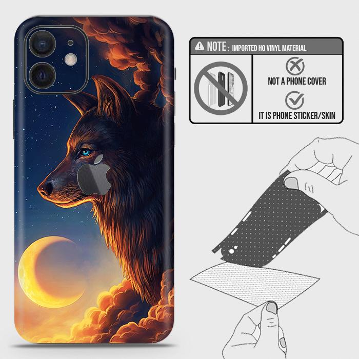 iPhone 12 Back Skin - Design 5 - Mighty Wolf Skin Wrap Back Sticker