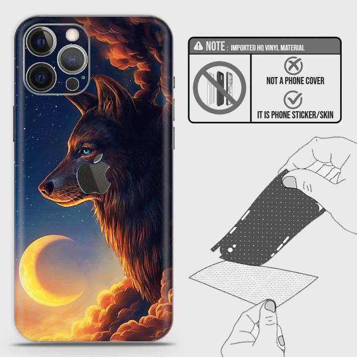 iPhone 12 Pro Back Skin - Design 5 - Mighty Wolf Skin Wrap Back Sticker