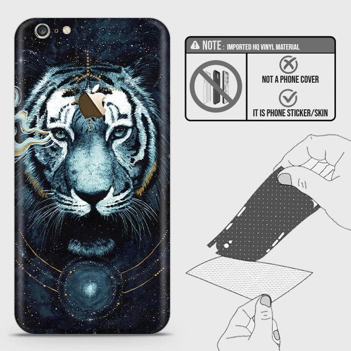 iPhone 6S / 6 Back Skin - Design 4 - Vintage Galaxy Tiger Skin Wrap Back Sticker