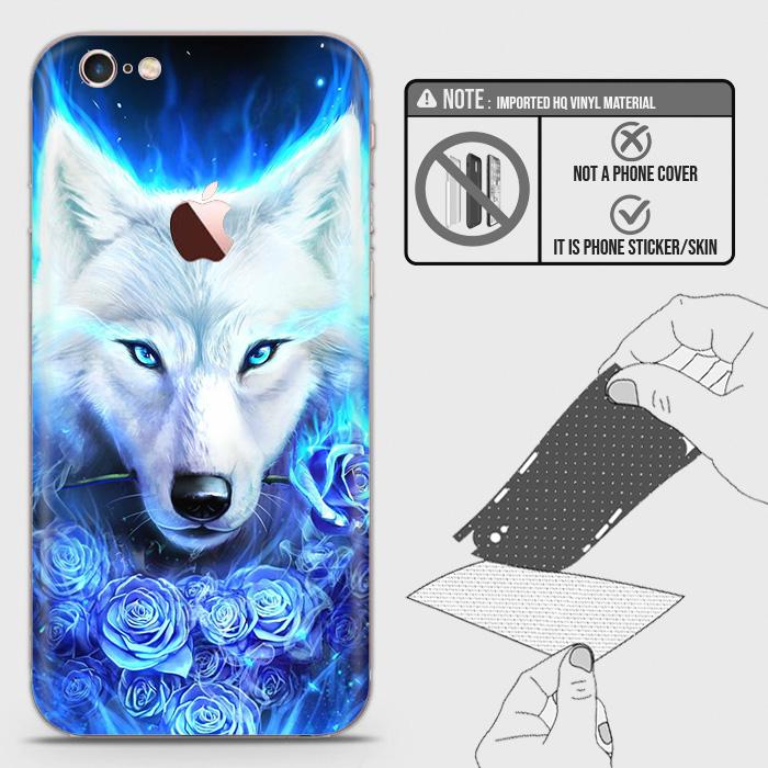 iPhone 6s Plus / 6 Plus Back Skin - Design 2 - Vintage Galaxy Wolf Skin Wrap Back Sticker