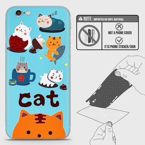 iPhone 6s Plus / 6 Plus Back Skin - Design 3 - Cute Lazy Cate Skin Wrap Back Sticker