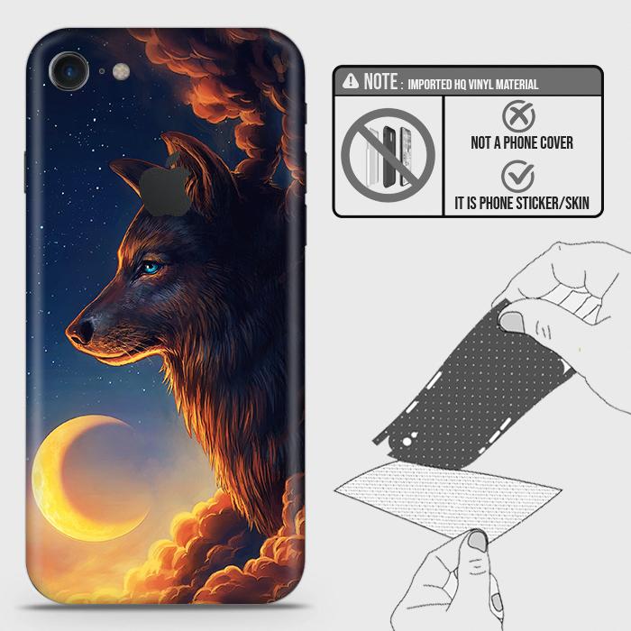 iPhone 8 / 7 Back Skin - Design 5 - Mighty Wolf Skin Wrap Back Sticker