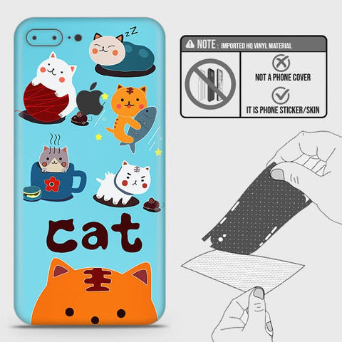 iPhone 8 Plus / 7 Plus Back Skin - Design 3 - Cute Lazy Cate Skin Wrap Back Sticker