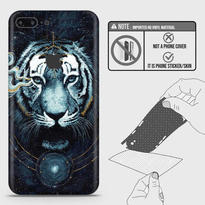 iPhone 8 Plus / 7 Plus Back Skin - Design 4 - Vintage Galaxy Tiger Skin Wrap Back Sticker