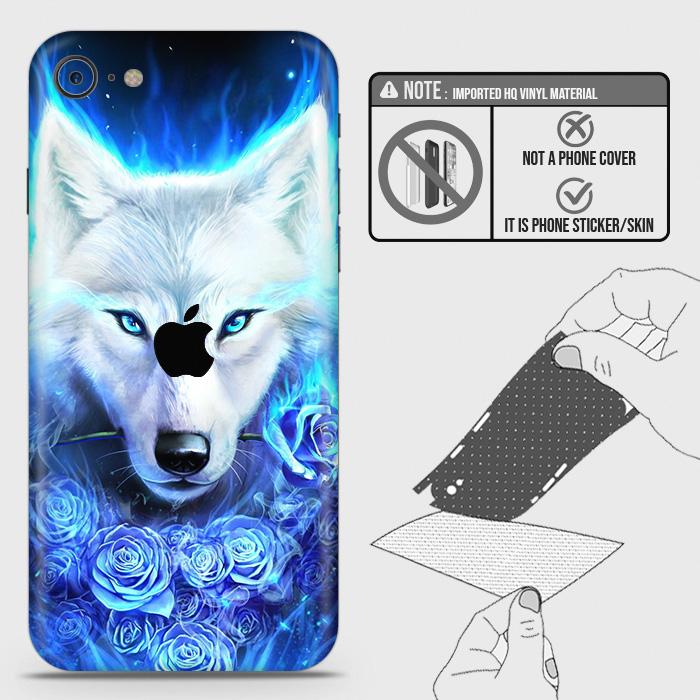 iPhone SE 2020 Back Skin - Design 2 - Vintage Galaxy Wolf Skin Wrap Back Sticker