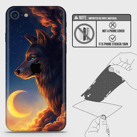 iPhone SE 2020 Back Skin - Design 5 - Mighty Wolf Skin Wrap Back Sticker