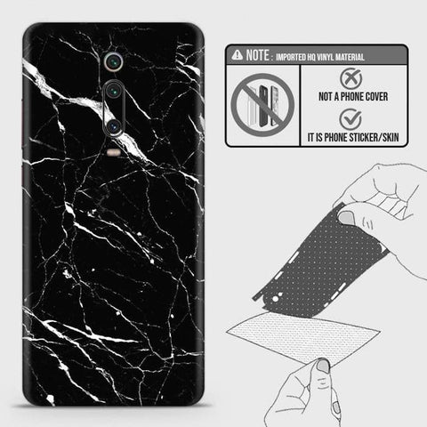 Xiaomi Redmi K20 Pro Back Skin - Design 6 - Trendy Black Marble Skin Wrap Back Sticker