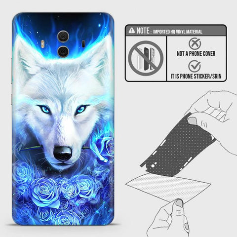 Huawei Mate 10 Back Skin - Design 2 - Vintage Galaxy Wolf Skin Wrap Back Sticker