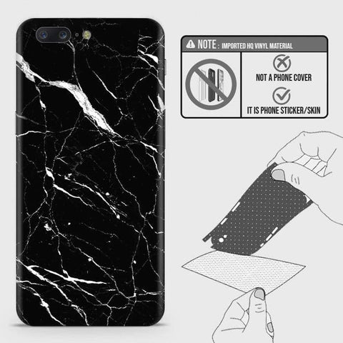 OnePlus 5 Back Skin - Design 6 - Trendy Black Marble Skin Wrap Back Sticker