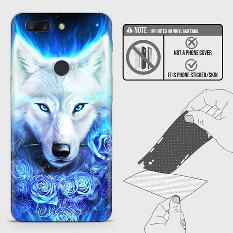 OnePlus 5T Back Skin - Design 2 - Vintage Galaxy Wolf Skin Wrap Back Sticker