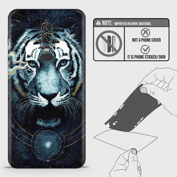 OnePlus 6 Back Skin - Design 4 - Vintage Galaxy Tiger Skin Wrap Back Sticker