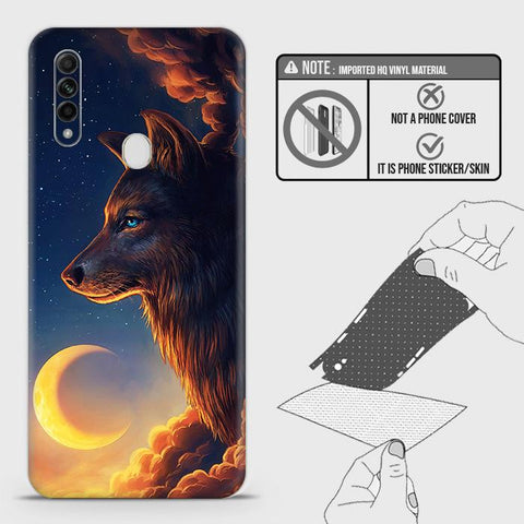 Oppo A8 Back Skin - Design 5 - Mighty Wolf Skin Wrap Back Sticker