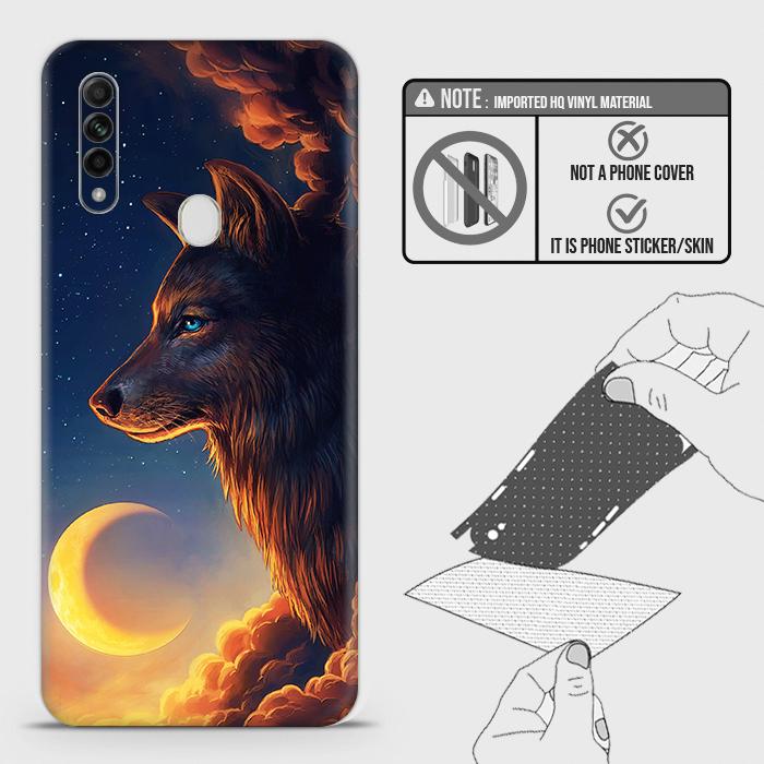 Oppo A31 Back Skin - Design 5 - Mighty Wolf Skin Wrap Back Sticker