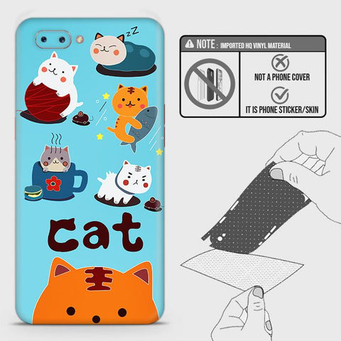 Oppo A5 Back Skin - Design 3 - Cute Lazy Cate Skin Wrap Back Sticker