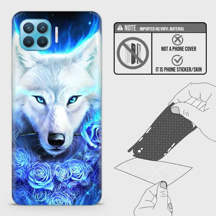 Oppo A93 Back Skin - Design 2 - Vintage Galaxy Wolf Skin Wrap Back Sticker