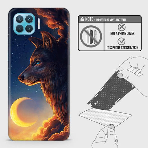 Oppo Reno 4F Back Skin - Design 5 - Mighty Wolf Skin Wrap Back Sticker