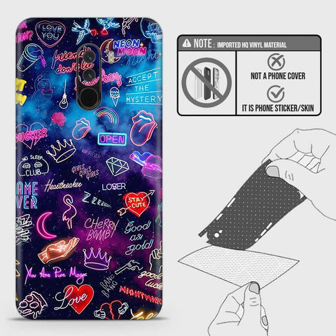 Xiaomi Pocophone F1 Back Skin - Design 1 - Neon Galaxy Skin Wrap Back Sticker