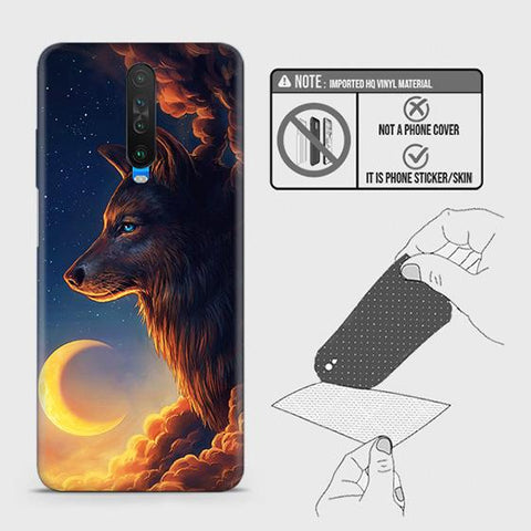 Xiaomi Poco X2 Back Skin - Design 5 - Mighty Wolf Skin Wrap Back Sticker Without Sides