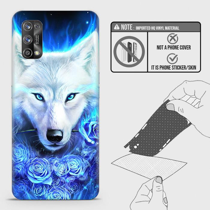 Realme 7 Pro Back Skin - Design 2 - Vintage Galaxy Wolf Skin Wrap Back Sticker