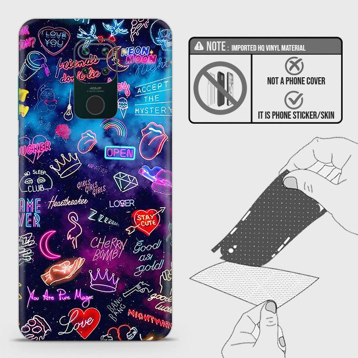 Xiaomi Redmi 10X 4G Back Skin - Design 1 - Neon Galaxy Skin Wrap Back Sticker