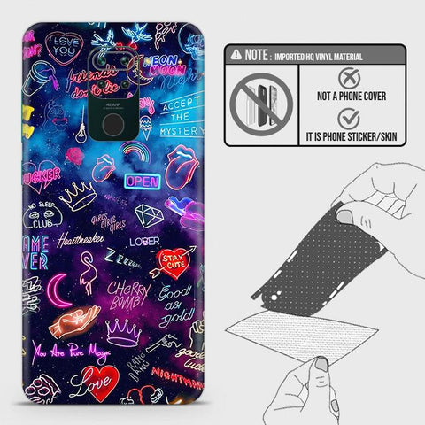 Xiaomi Redmi 10X 4G Back Skin - Design 1 - Neon Galaxy Skin Wrap Back Sticker