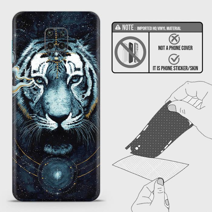 Xiaomi Redmi Note 9S Back Skin - Design 4 - Vintage Galaxy Tiger Skin Wrap Back Sticker