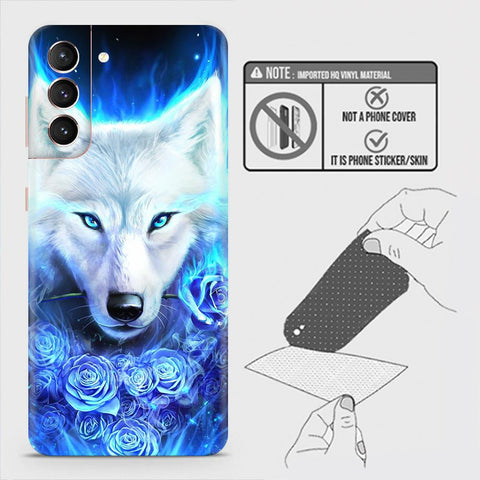 Samsung Galaxy S21 5G Back Skin - Design 2 - Vintage Galaxy Wolf Skin Wrap Back Sticker Without Sides