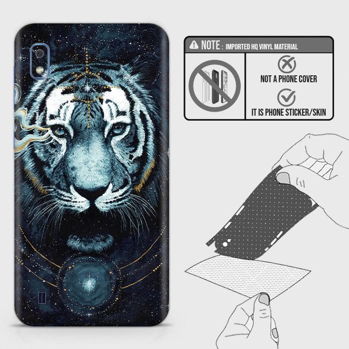 Samsung Galaxy A10 Back Skin - Design 4 - Vintage Galaxy Tiger Skin Wrap Back Sticker B(36)