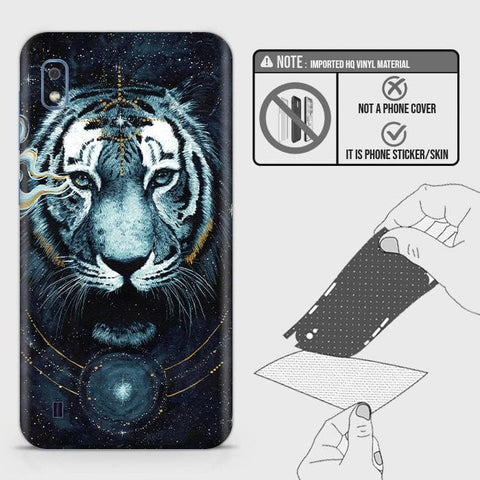 Samsung Galaxy A10 Back Skin - Design 4 - Vintage Galaxy Tiger Skin Wrap Back Sticker B(36)