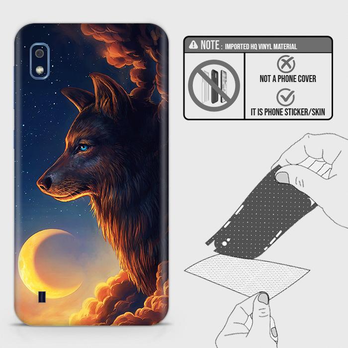 Samsung Galaxy A10 Back Skin - Design 5 - Mighty Wolf Skin Wrap Back Sticker