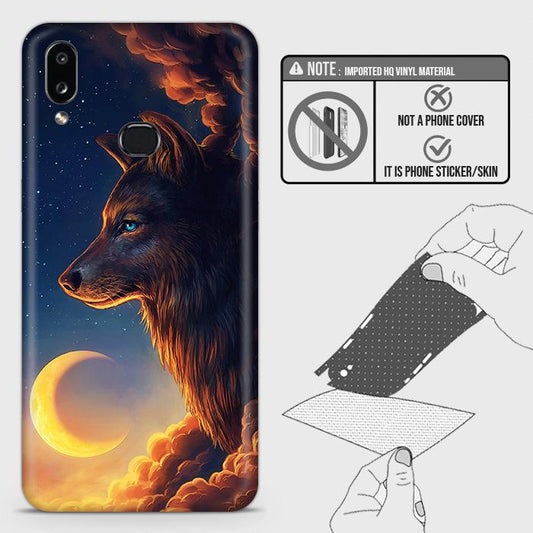 Samsung Galaxy A10s Back Skin - Design 5 - Mighty Wolf Skin Wrap Back Sticker