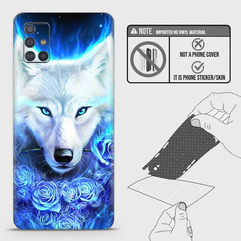 Samsung Galaxy A71 Back Skin - Design 2 - Vintage Galaxy Wolf Skin Wrap Back Sticker