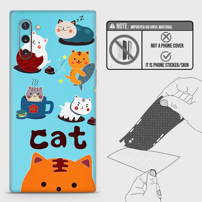 Samsung Galaxy Note 10 Back Skin - Design 3 - Cute Lazy Cate Skin Wrap Back Sticker