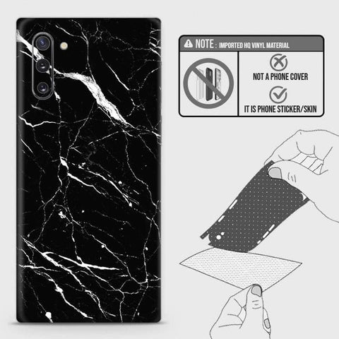 Samsung Galaxy Note 10 Back Skin - Design 6 - Trendy Black Marble Skin Wrap Back Sticker