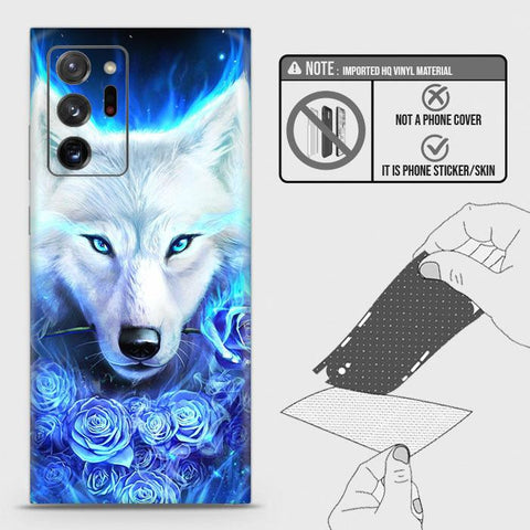 Samsung Galaxy Note 20 Ultra Back Skin - Design 2 - Vintage Galaxy Wolf Skin Wrap Back Sticker