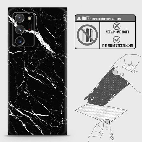 Samsung Galaxy Note 20 Ultra Back Skin - Design 6 - Trendy Black Marble Skin Wrap Back Sticker