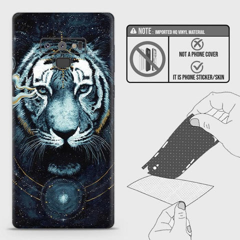 Samsung Galaxy Note 9 Back Skin - Design 4 - Vintage Galaxy Tiger Skin Wrap Back Sticker