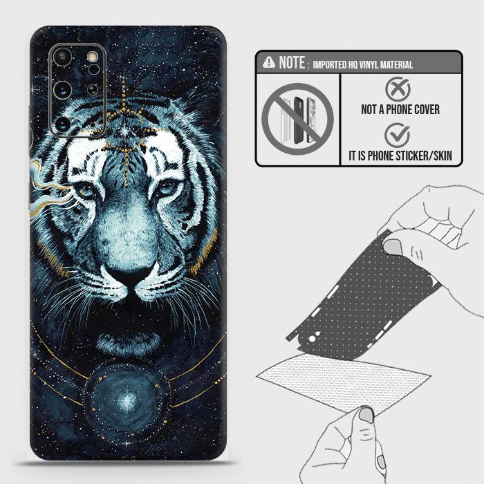 Samsung Galaxy S20 Plus Back Skin - Design 4 - Vintage Galaxy Tiger Skin Wrap Back Sticker