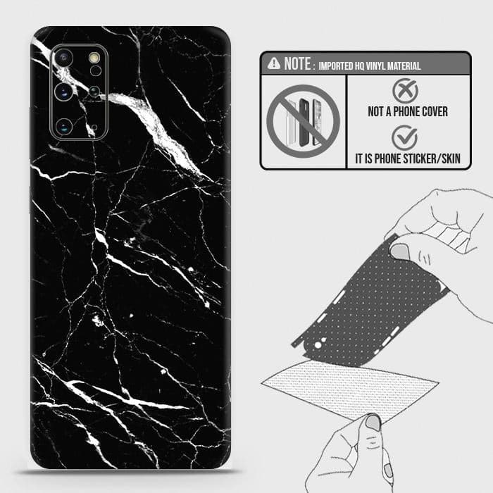 Samsung Galaxy S20 Plus Back Skin - Design 6 - Trendy Black Marble Skin Wrap Back Sticker