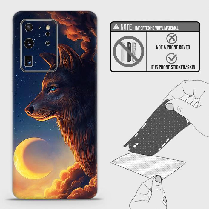 Samsung Galaxy S20 Ultra Back Skin - Design 5 - Mighty Wolf Skin Wrap Back Sticker