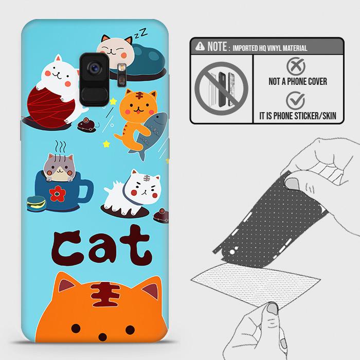 Samsung Galaxy S9 Back Skin - Design 3 - Cute Lazy Cate Skin Wrap Back Sticker