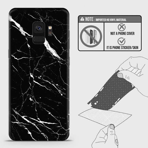 Samsung Galaxy S9 Back Skin - Design 6 - Trendy Black Marble Skin Wrap Back Sticker