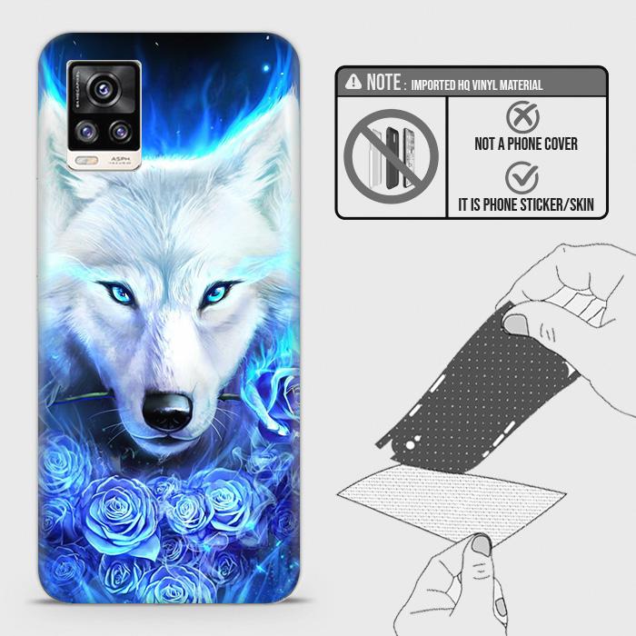 Vivo V20 Back Skin - Design 2 - Vintage Galaxy Wolf Skin Wrap Back Sticker